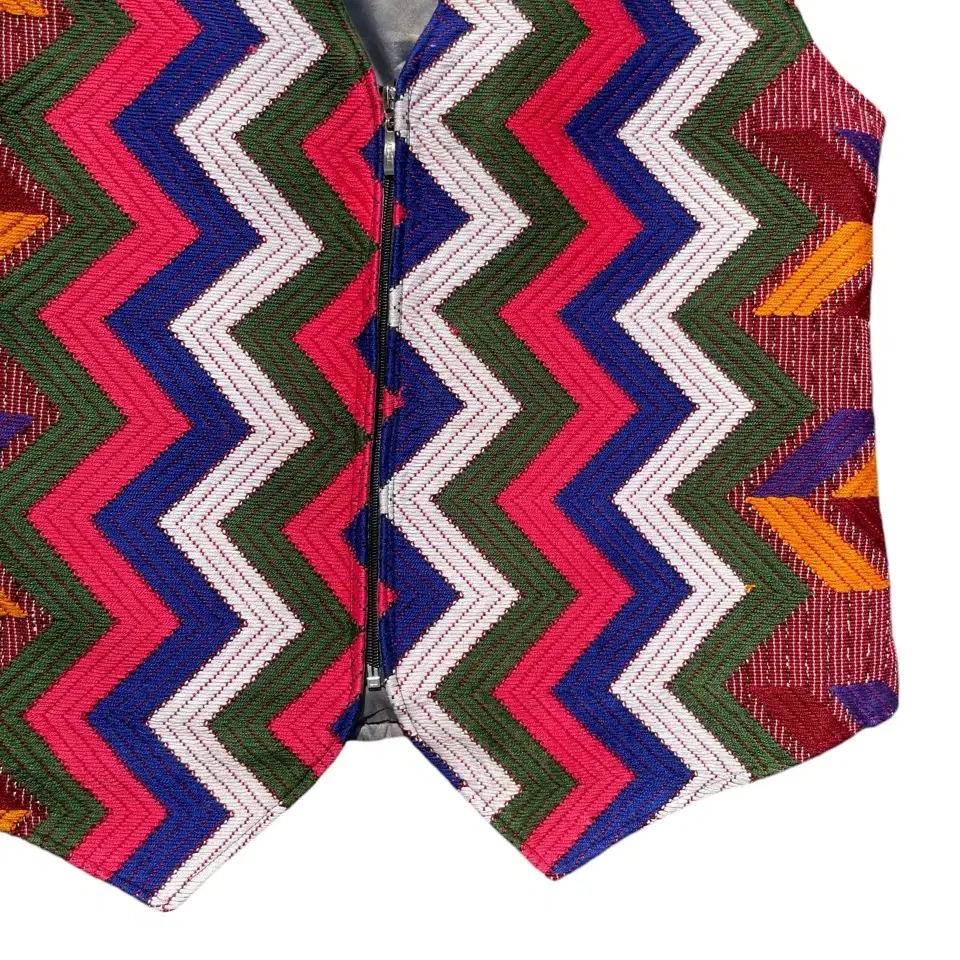 Vintage Zig Zag Pattern Ethnic Vest