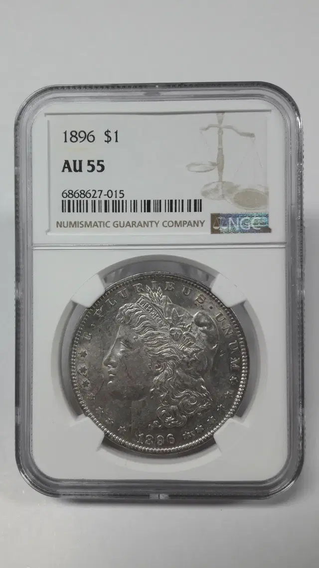 1896년 미국 모건 1달러 NGC AU55 준미사용 은화