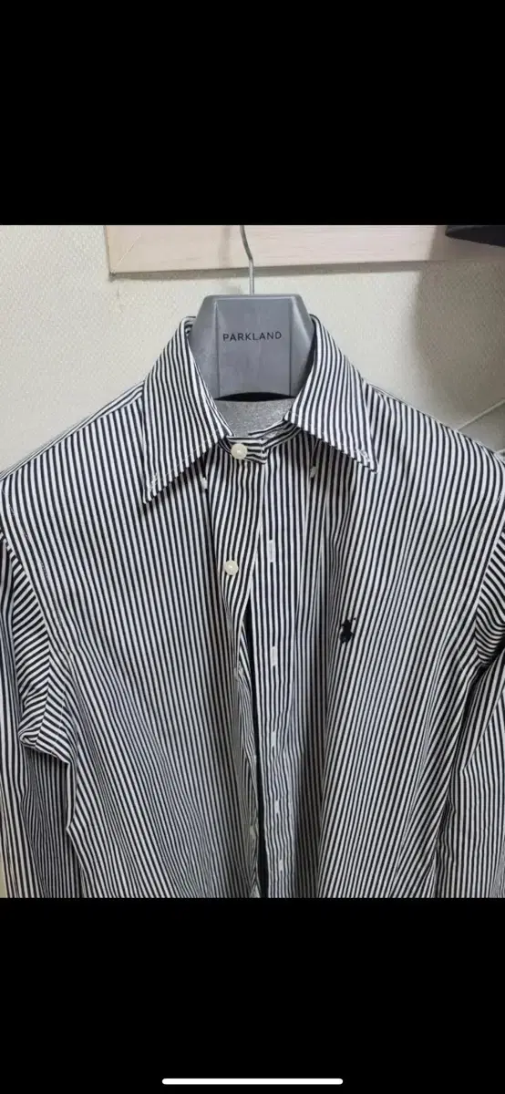 Polo Ralph Lauren Poplin Stripe Shirt Black Classic L