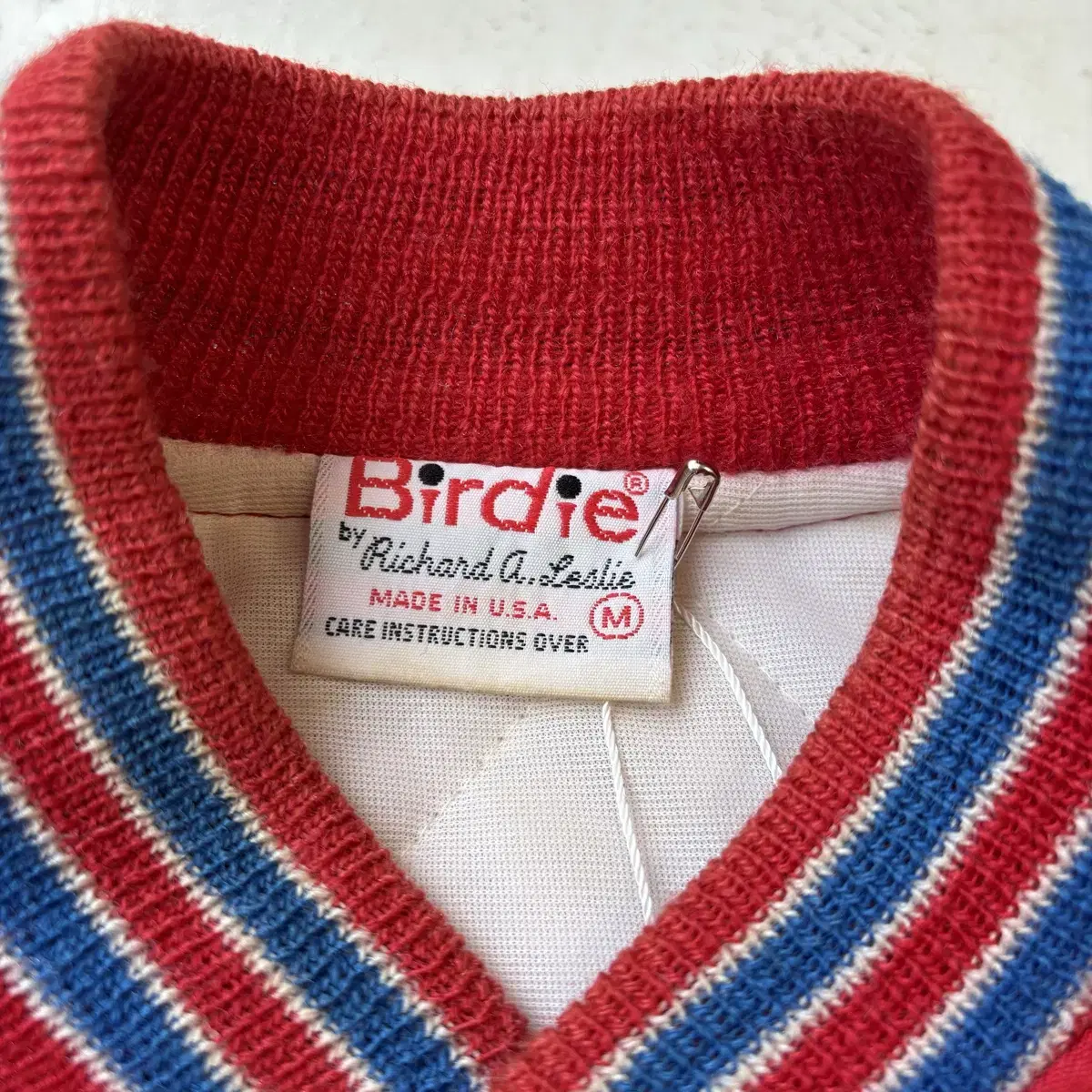 70s USA OG Birdie 나일론 사틴 바시티 M