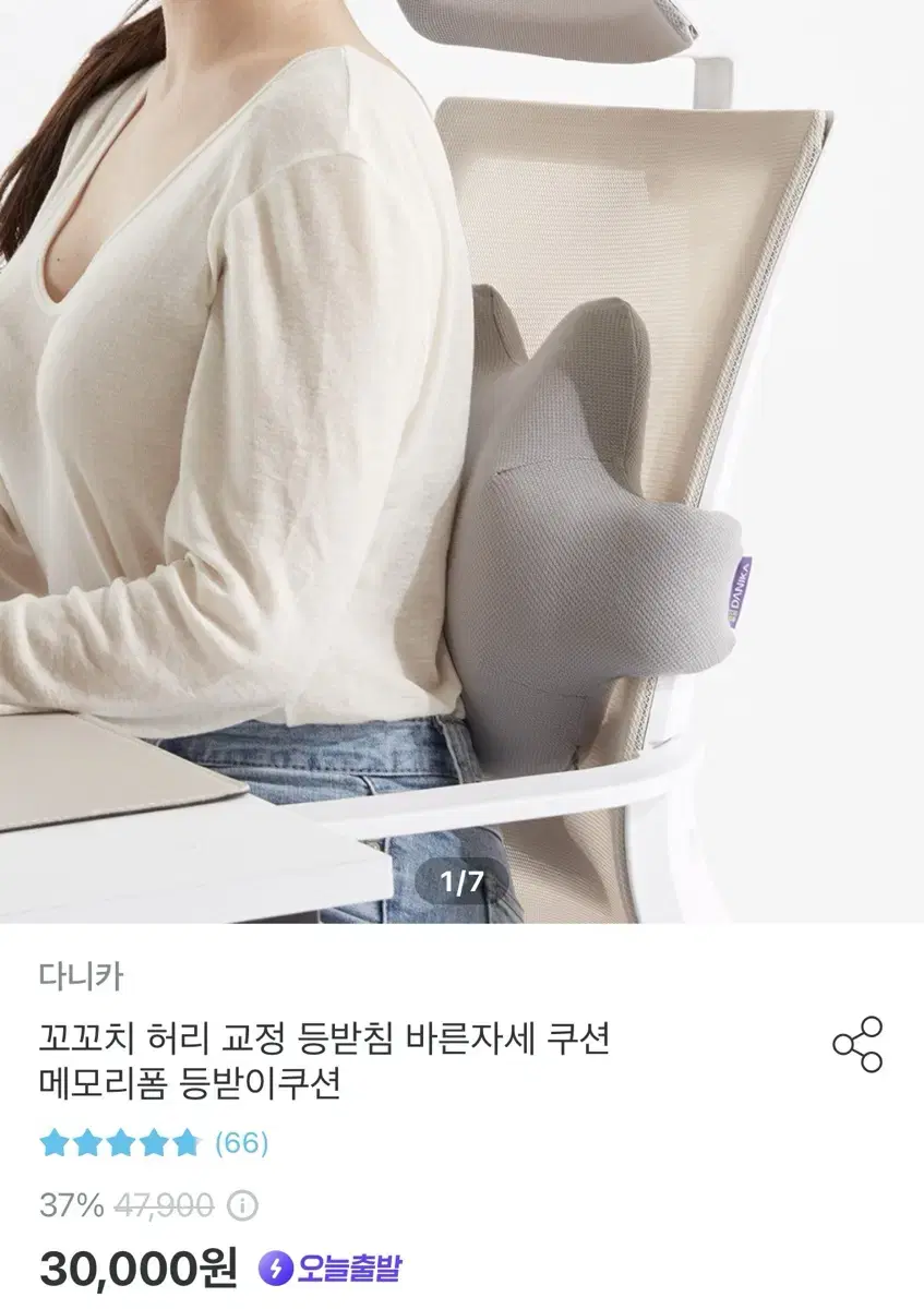 (새상품) 다나카 메모리폼 허리쿠션