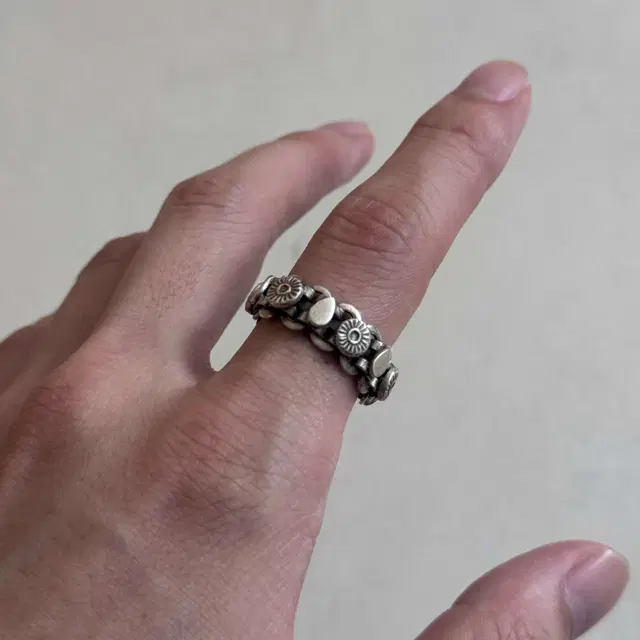 concho chain ring 타루 실버 콘초 체인 링