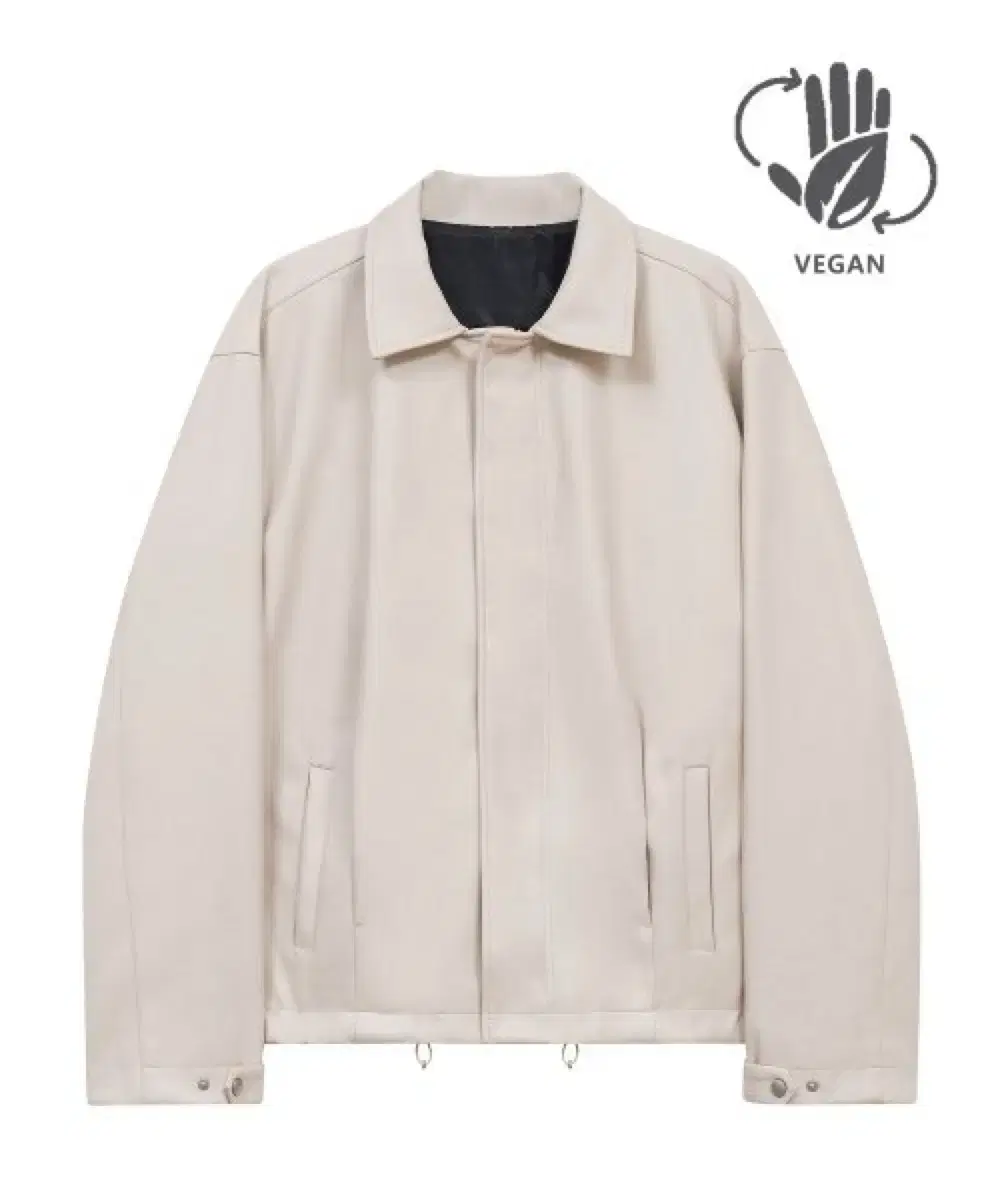 [L, New] Irony Porno Vegan Leather Jacket in Ivory