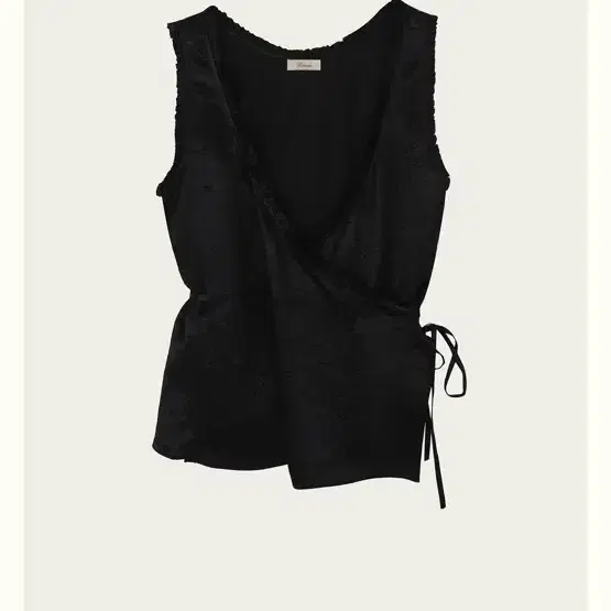 리본빗 Tippy Shirring Blouse - Black