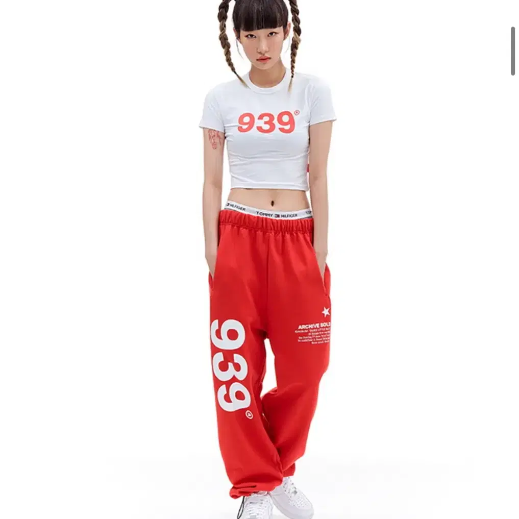 아카이브 볼드 반팔 크롭 티셔츠 939 LOGO CROP TOP (WH