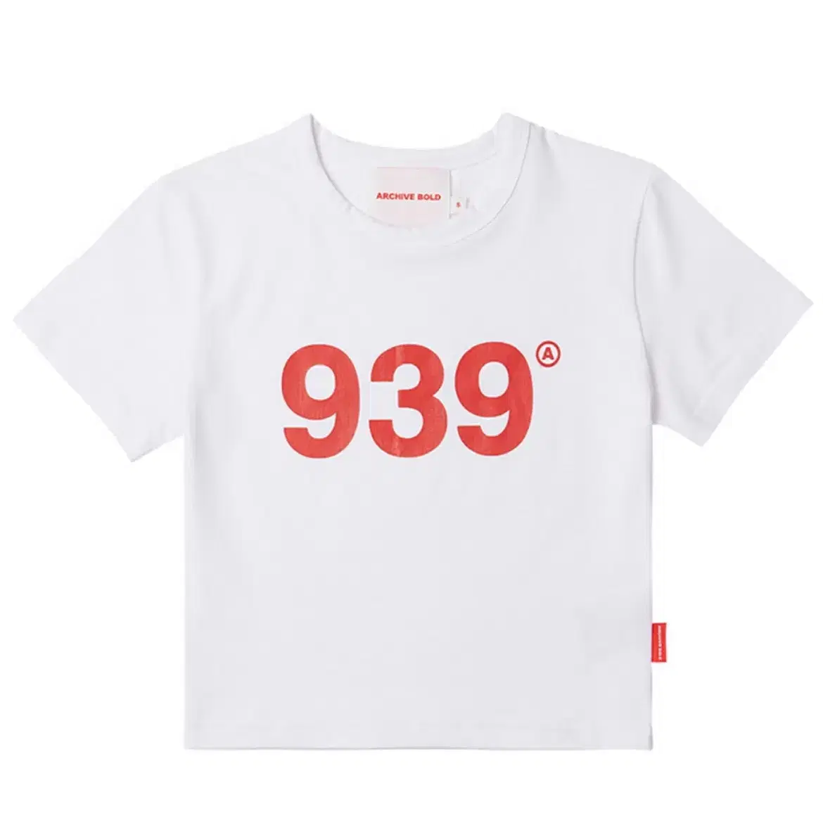 아카이브 볼드 반팔 크롭 티셔츠 939 LOGO CROP TOP (WH