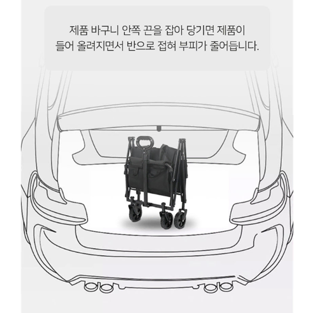 [무배/프리미엄] 접이식 웨건 카트 / 캠핑 폴딩 왜건 수레 /소형 대형