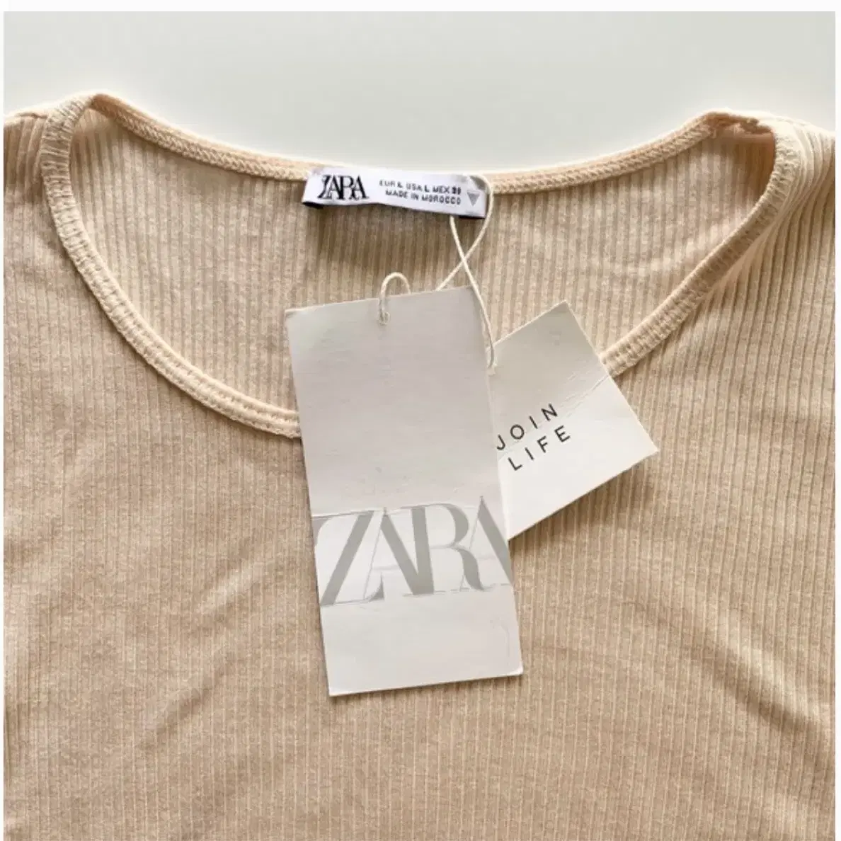 자라 ZARA 골지 티셔츠