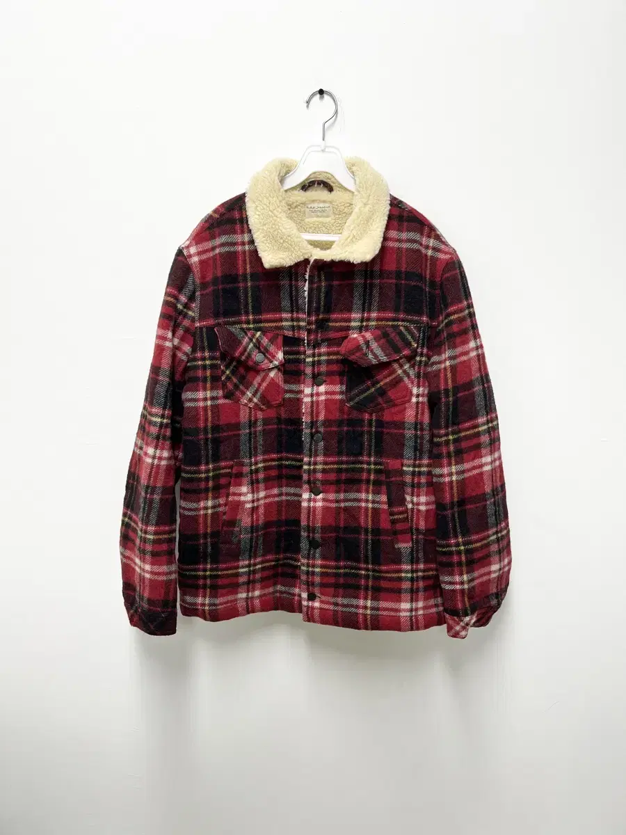 L Nude Jin Sherpa Fleece Check Jacket