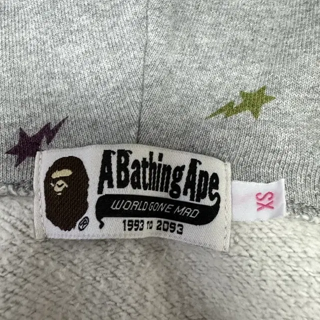 BAPE 베이프 스타 프린팅 스웻 후드집업 XS