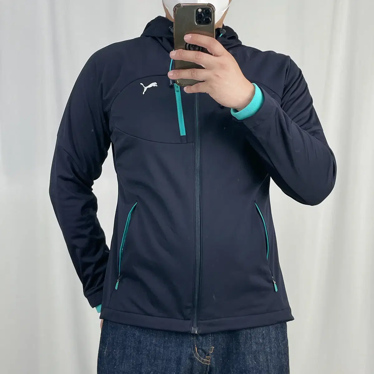 Puma Navy Training Hoodie Zip Up XL .240914