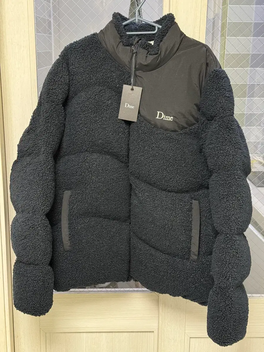 [L] Dime Sherpa Puffer Padded Navy New