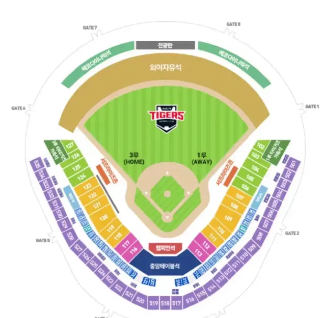 9월22일(일) 기아 vs 키움 중앙테이블 1루쪽 단독2인테이블 판매