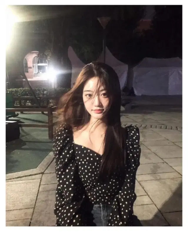 제니오 lovely dot blouse_black 러블리 도트 블라우스