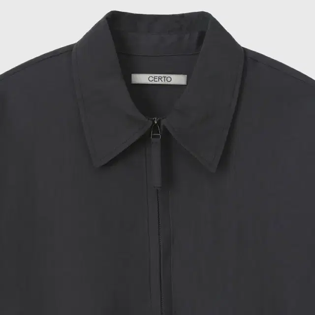 쎄르토 certo silky zip up blouse (charcoal)