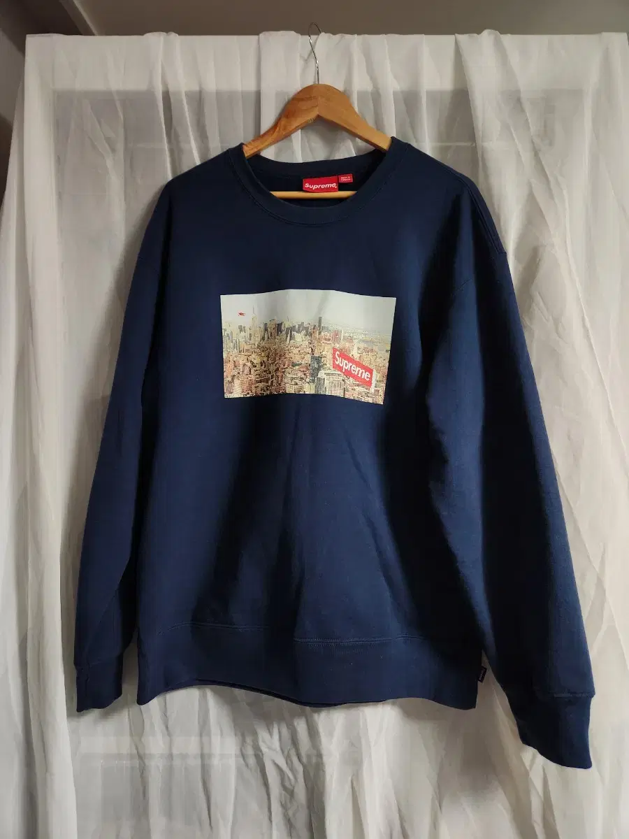 [L]Supreme Aerial Crewneck Navy