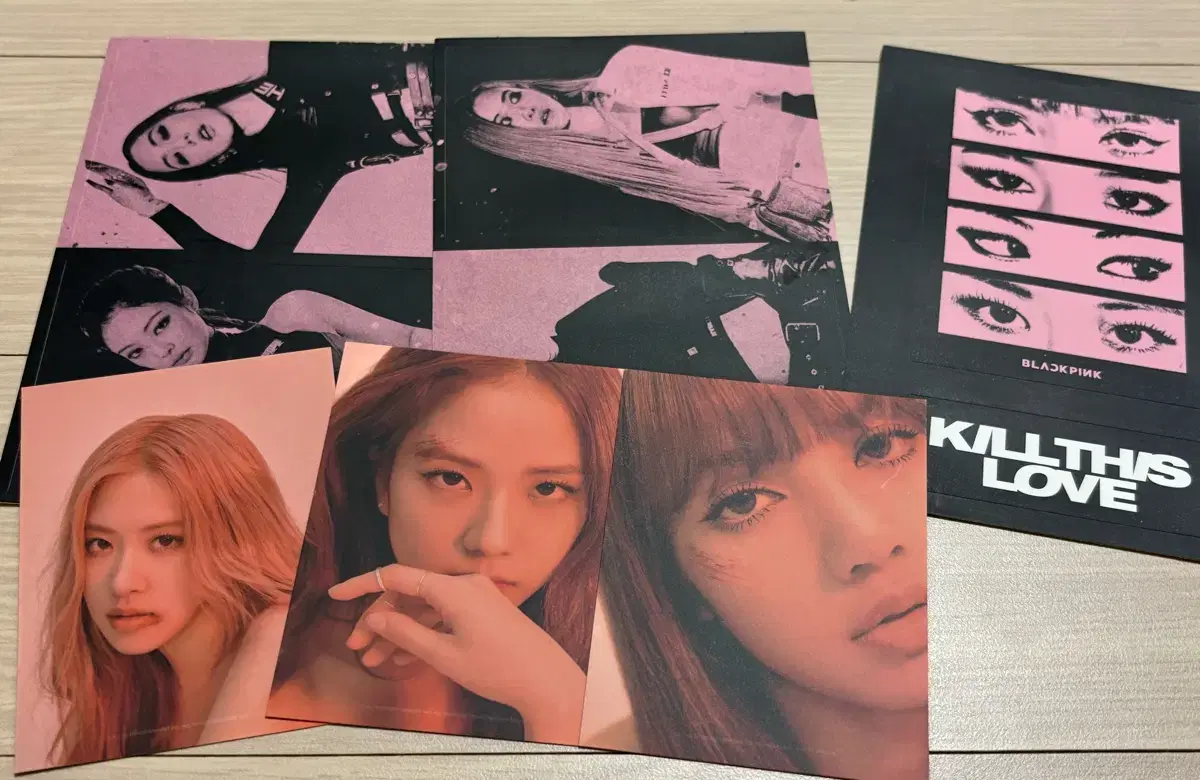 Black Pink jennie jisoo rose lisa postcard sticker Kildislove album WTS