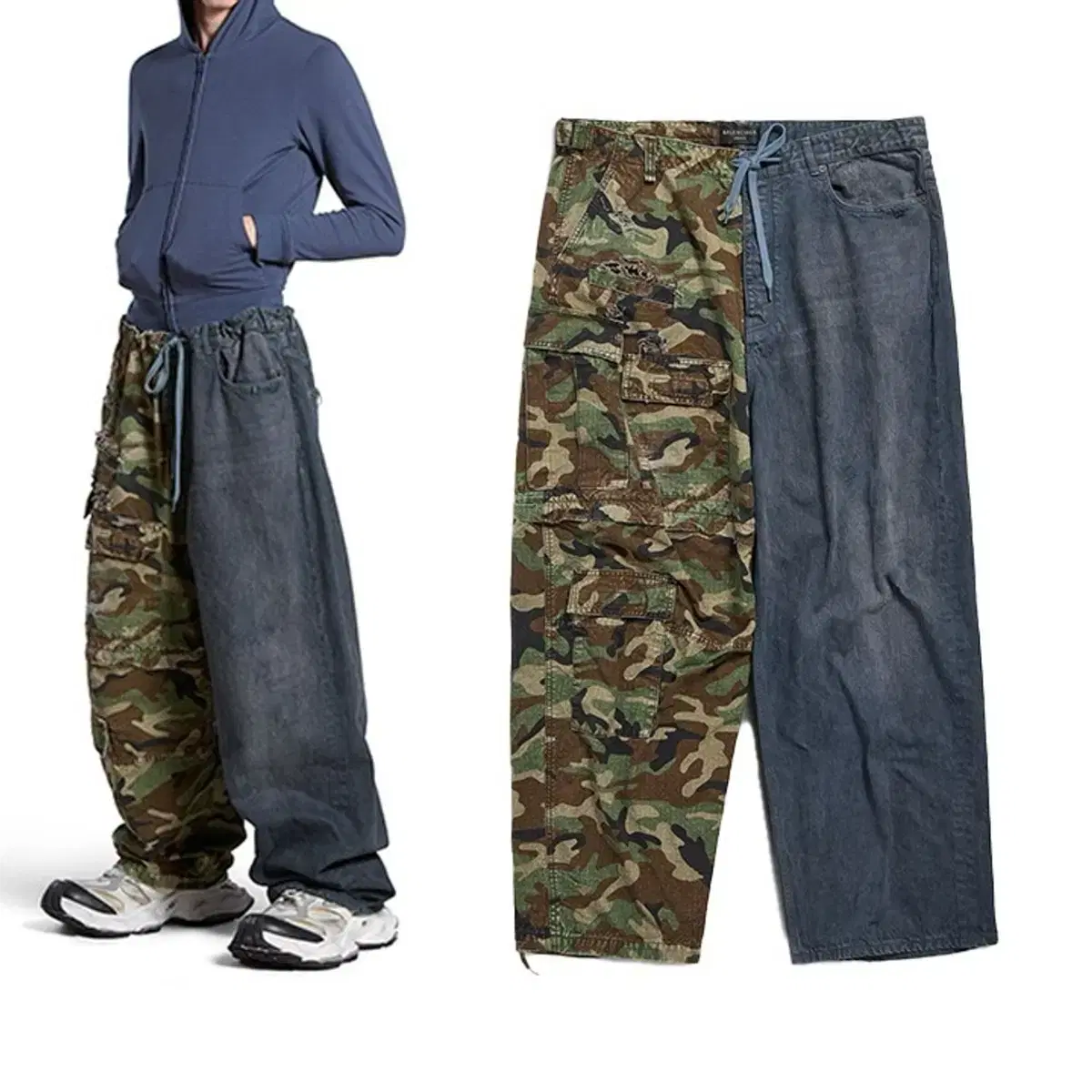 Balenciaga Hybrid Exhaust Pants Camo XS