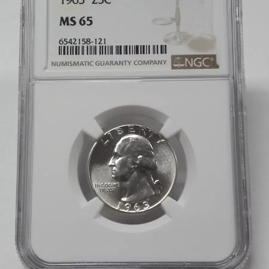 1960~1964년 미국 워싱턴 쿼터 달러 NGC MS65 은화 세트