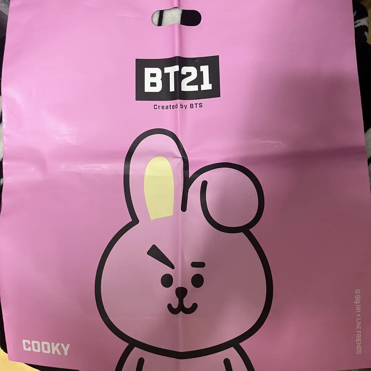 방탄 BT21 쿠키 코야 비닐 쇼핑백 양도