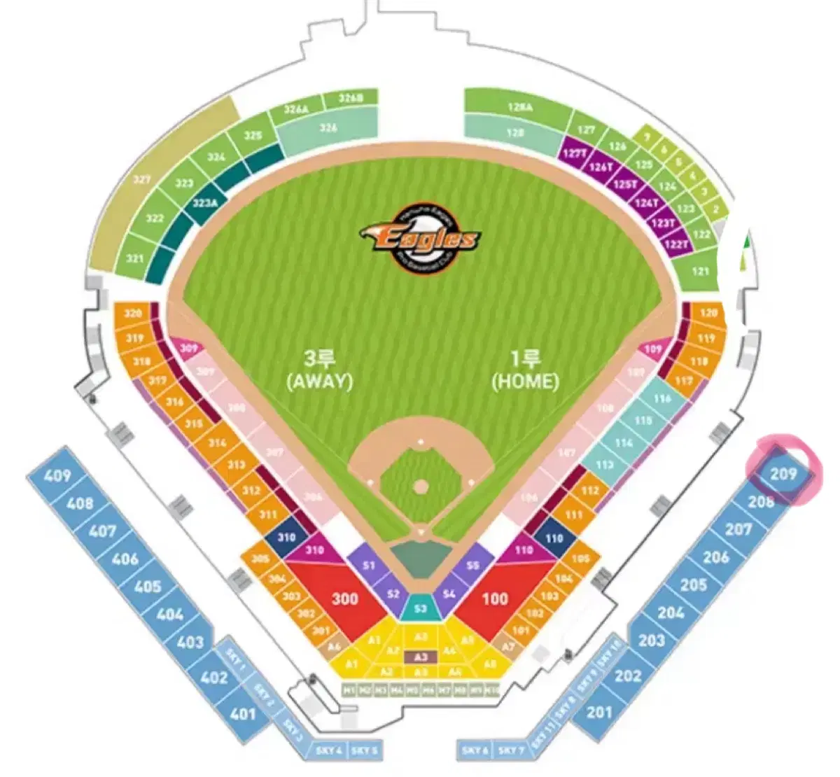 WTS Eagles vs Lotte Giants 9/23/209 Transfer of Area 209