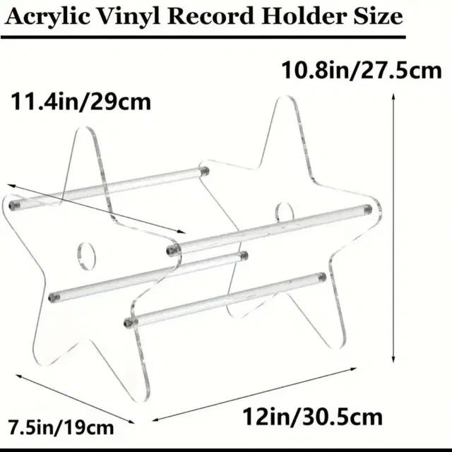별모양 레코드판 수납대 cd보관함아크릴수납만화책정리인테리어