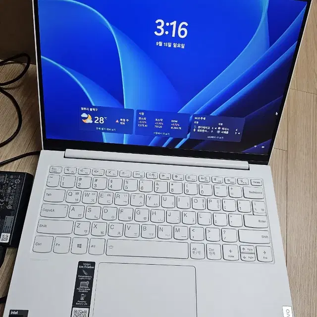 레노버 노트북 요가슬림7 인텔i7 ram16gb 1테라 풀박 13.3인치