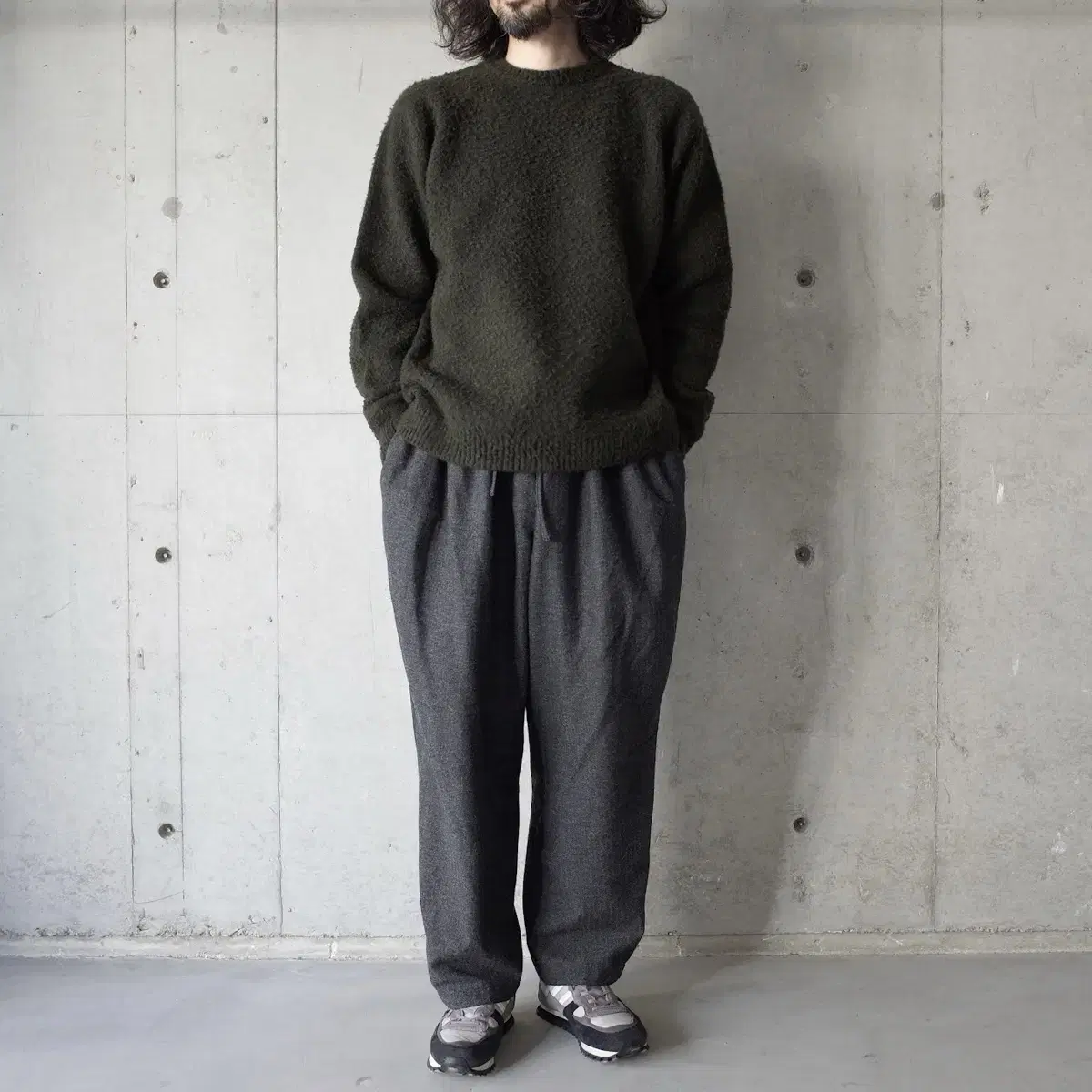 [1] Bartoner 21FW Napping Wool Crew Neck