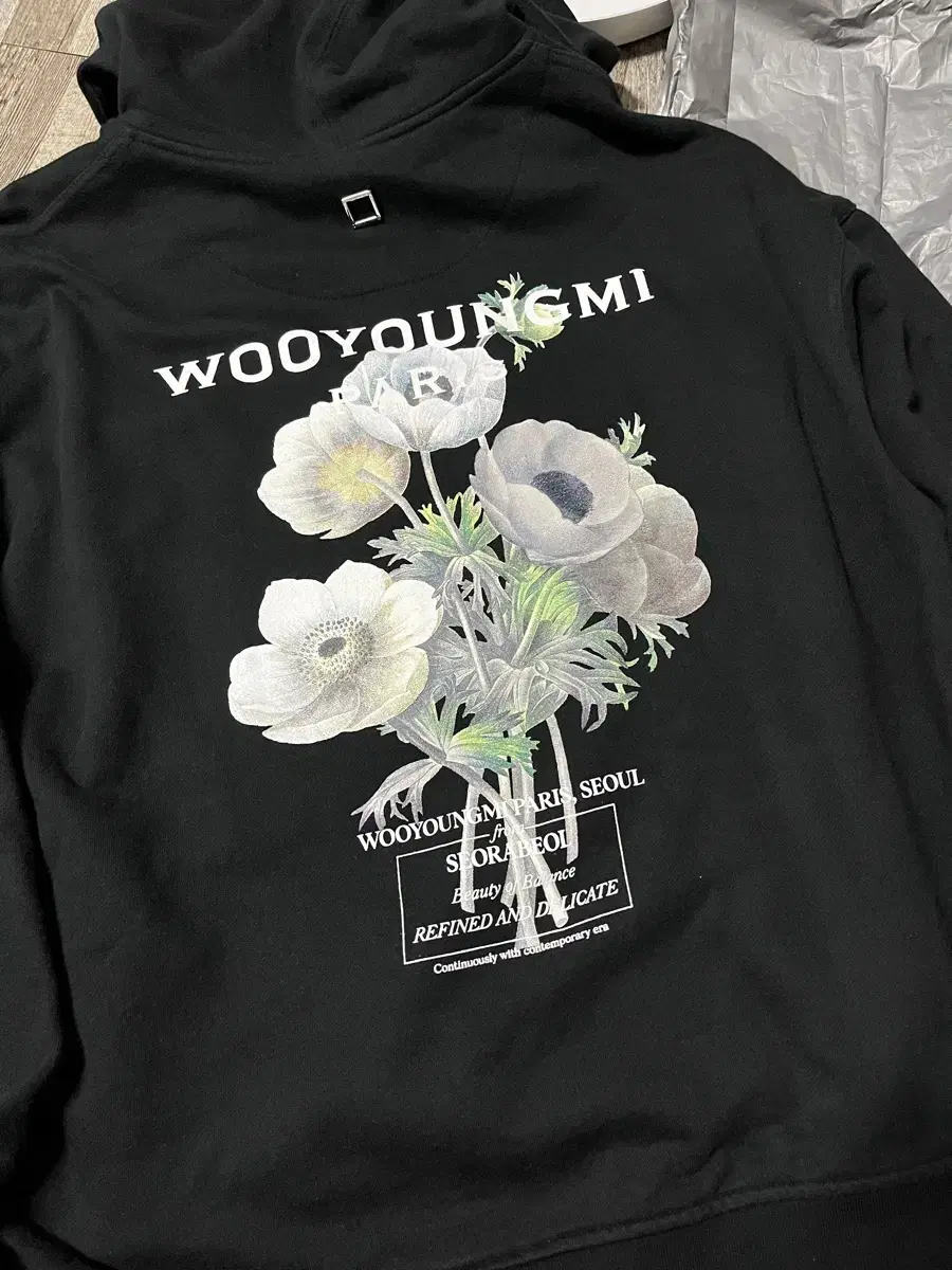 [as low as, 50] - Same Day Post - 23FW Wooyoung Mi Flower Hoodie