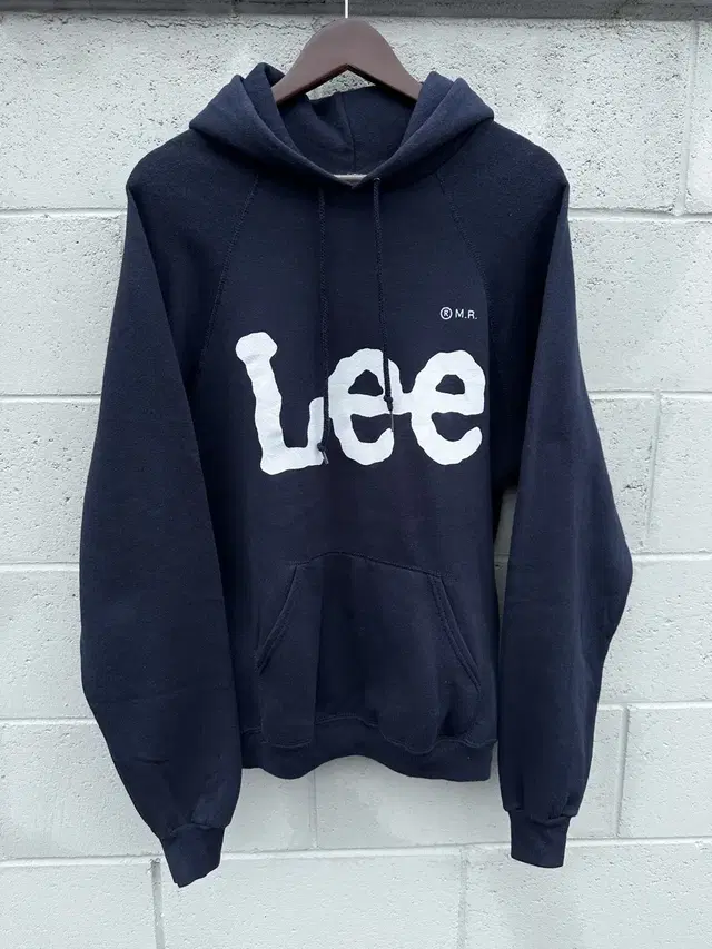 [L] 90s Lee 리 빅로고 네이비 후드 티셔츠 USA made