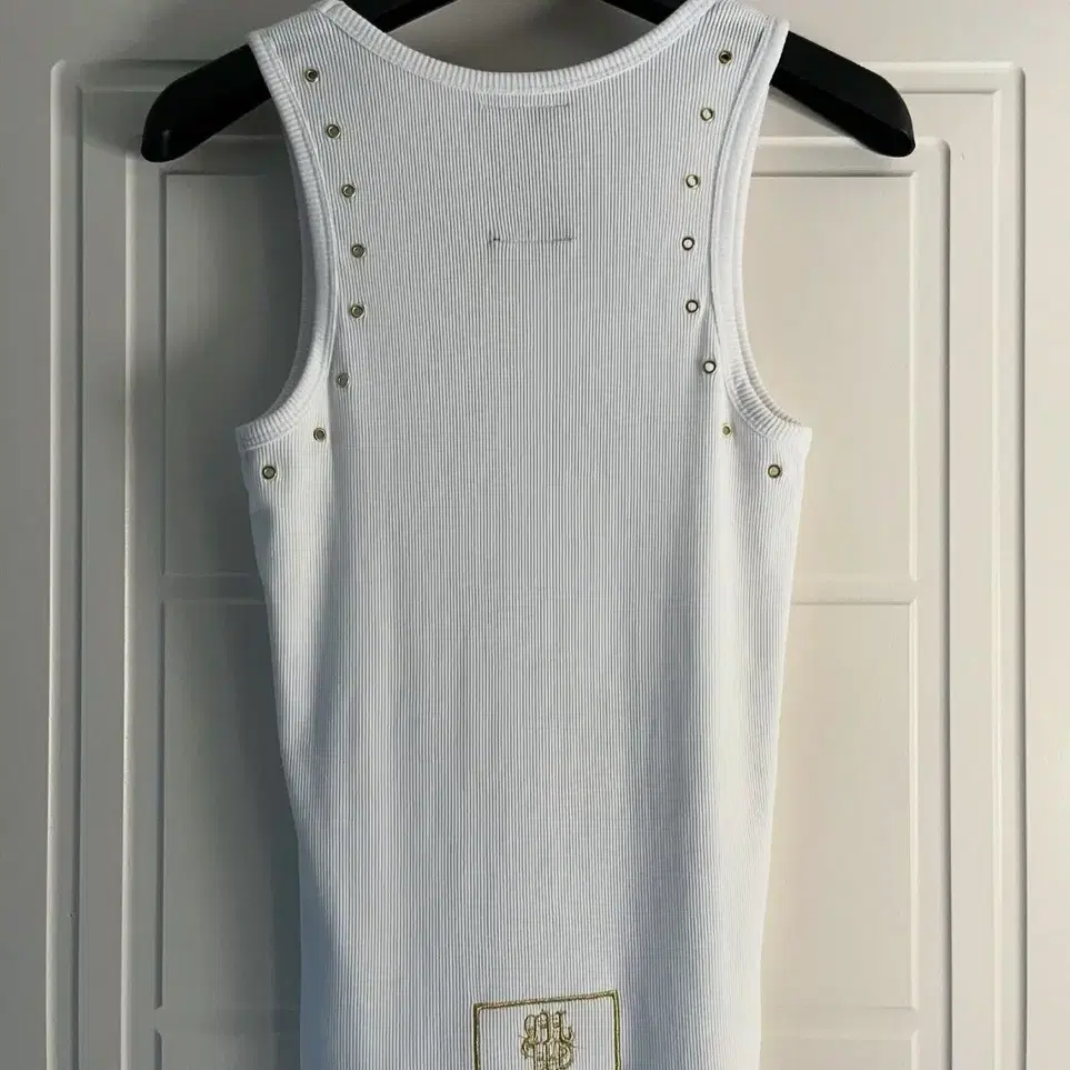 Midas Gold Embroidered Eyelet Rib Tank T