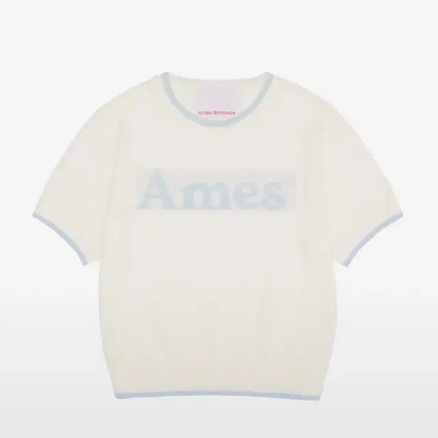 아메스 월드와이드 니트 아이보리 basic logo knit ivory