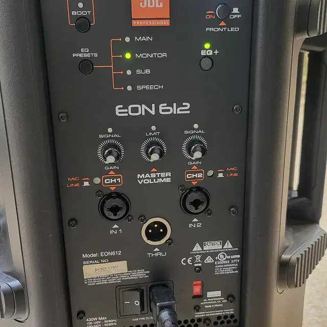 JBL EON612 파워드 스피커 (6개월사용) 1개 가격