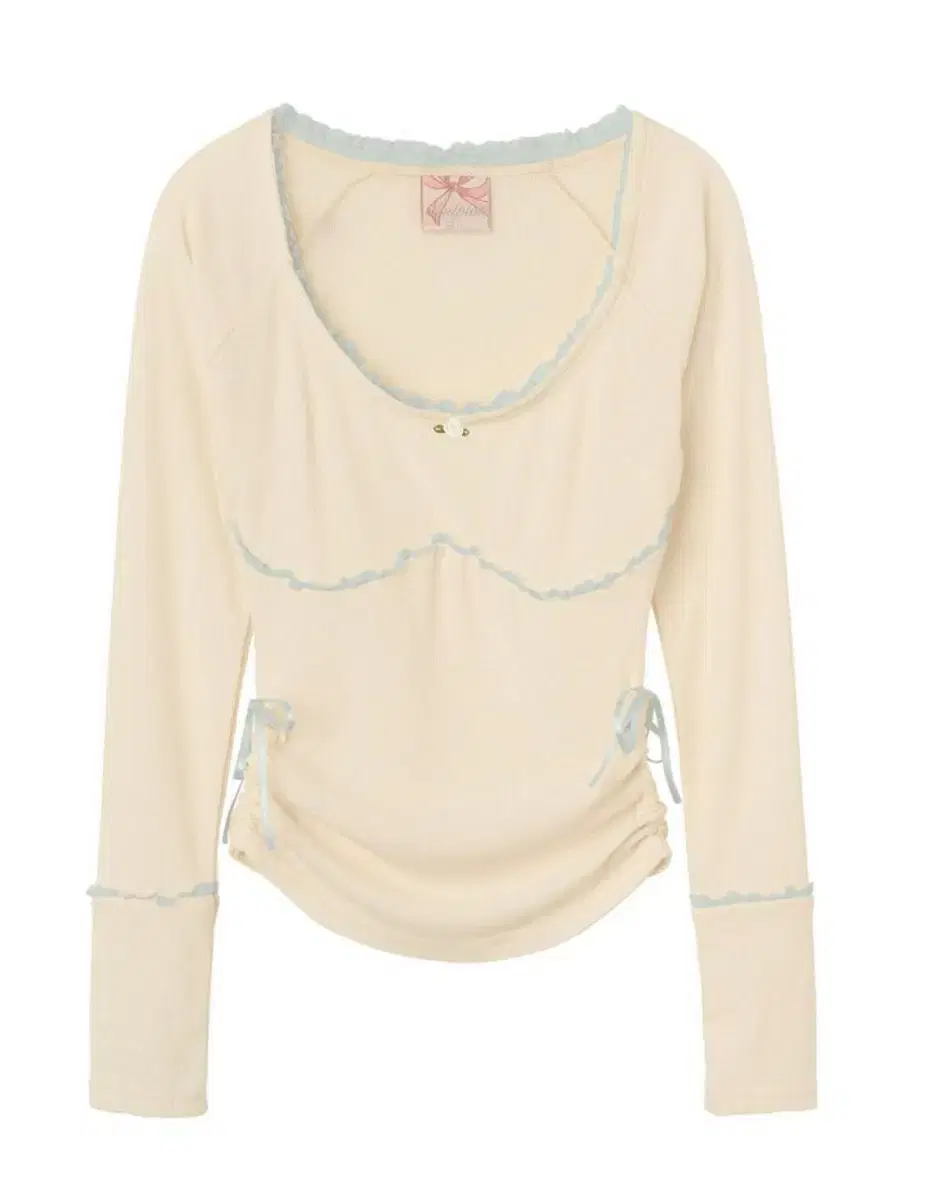 스컬프터 bow tie L/S tee ivory