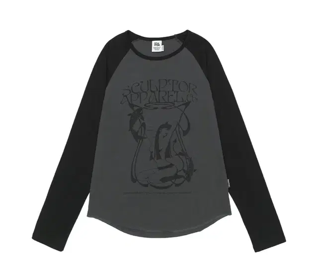 스컬프터 devil reglan l/s tee charcoal/black