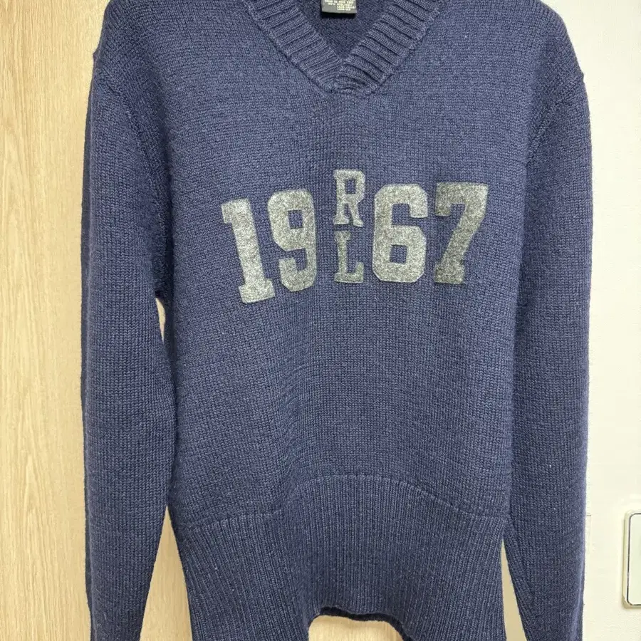 RRL 브이넥 1967 네이비 니트