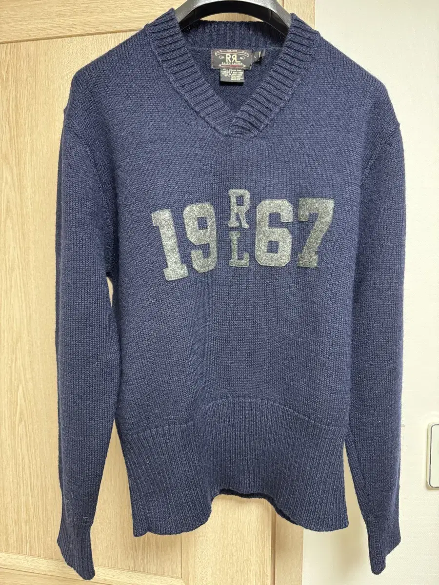 RRL 브이넥 1967 네이비 니트