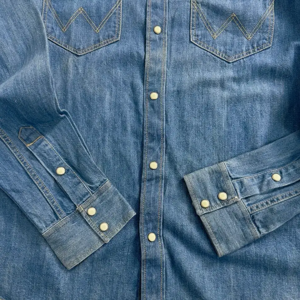 vintage wrangler western denim shirt