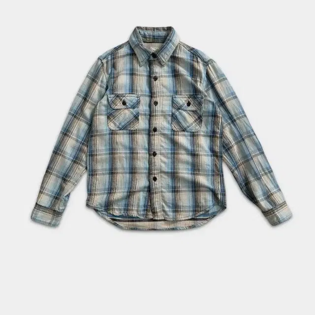 vintage blue plaid wortk shirt