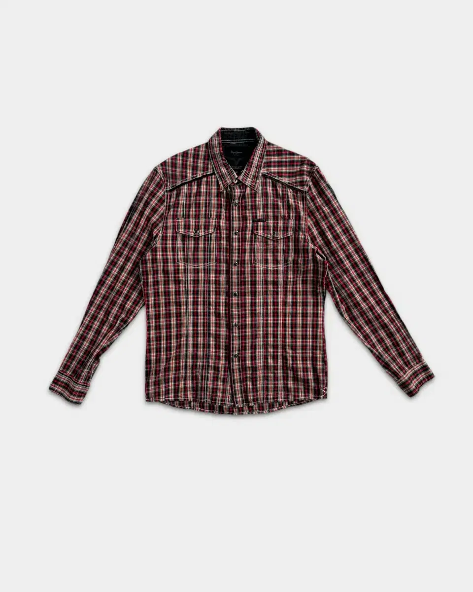 vintage pepe jeans red western shirt