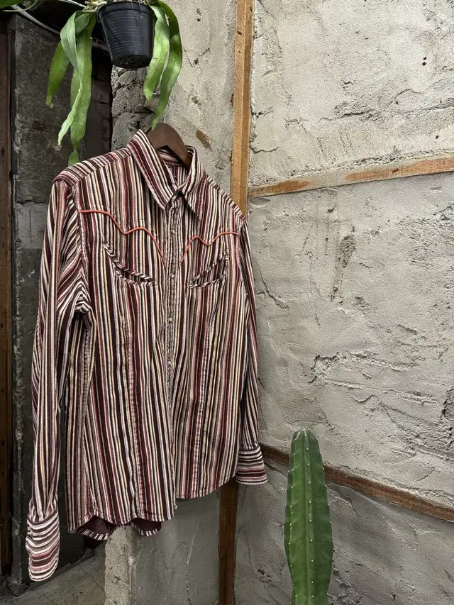 IKKA stripe western shirt