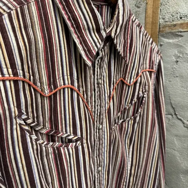 IKKA stripe western shirt