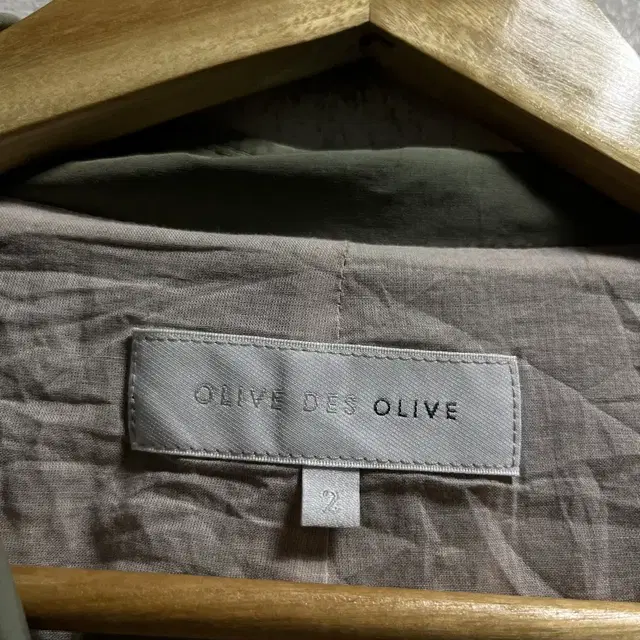 66 OLIVE DES OLIVE 루즈핏 더블 롱 트렌치코트 정품