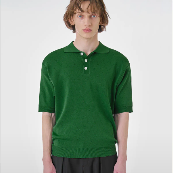 [2] 아워스코프 Lozenge Half Knit Green