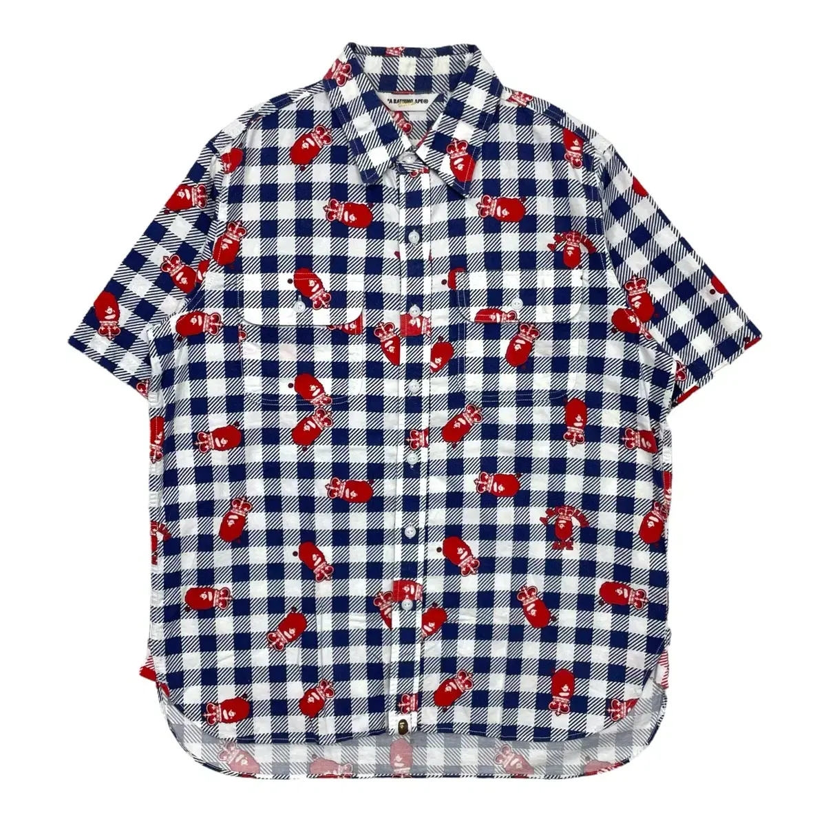 Vape Bape Pattern Short Sleeve Shirt