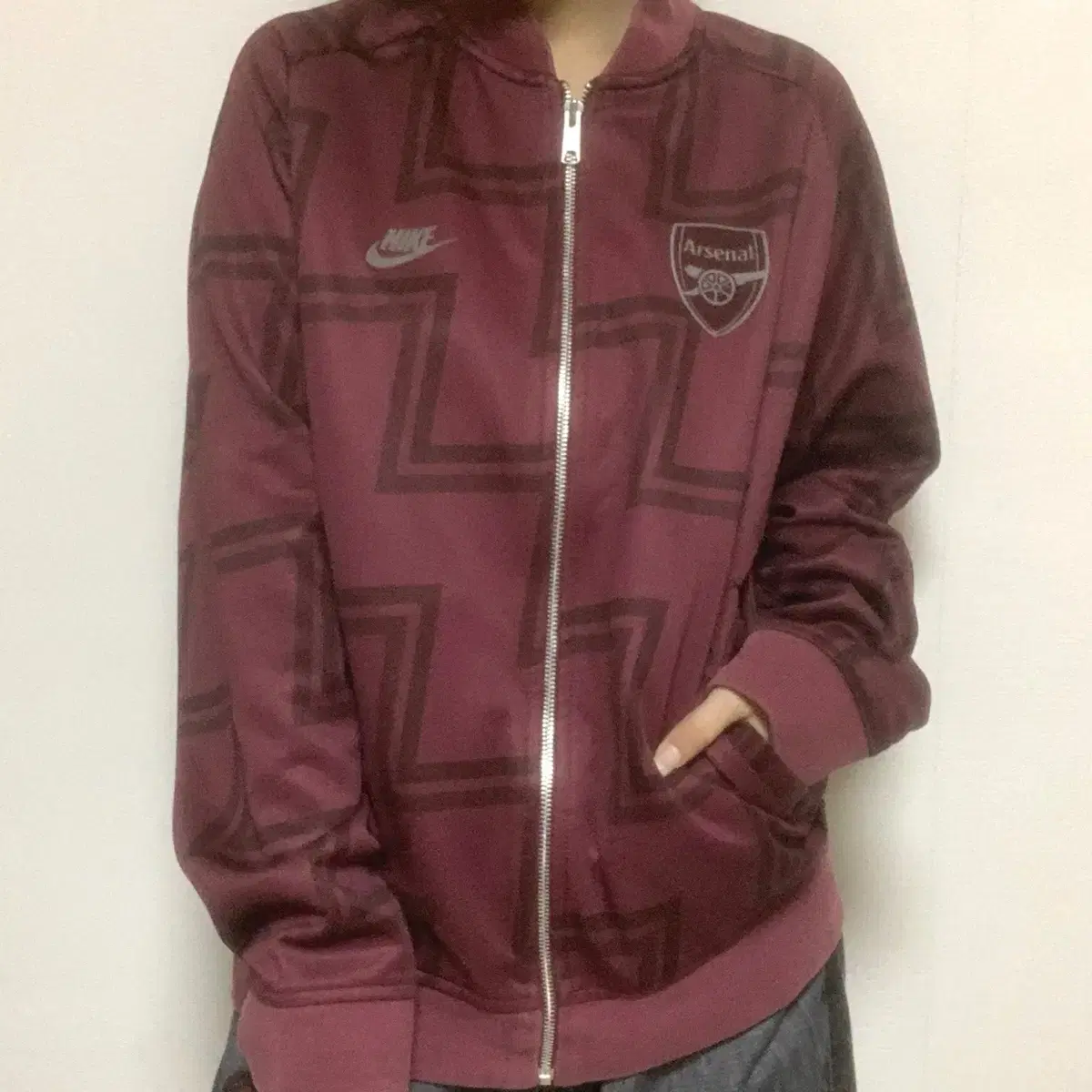 Battalion Chief Vintage Nike Burgundy Arsenal Jersey Tracktop