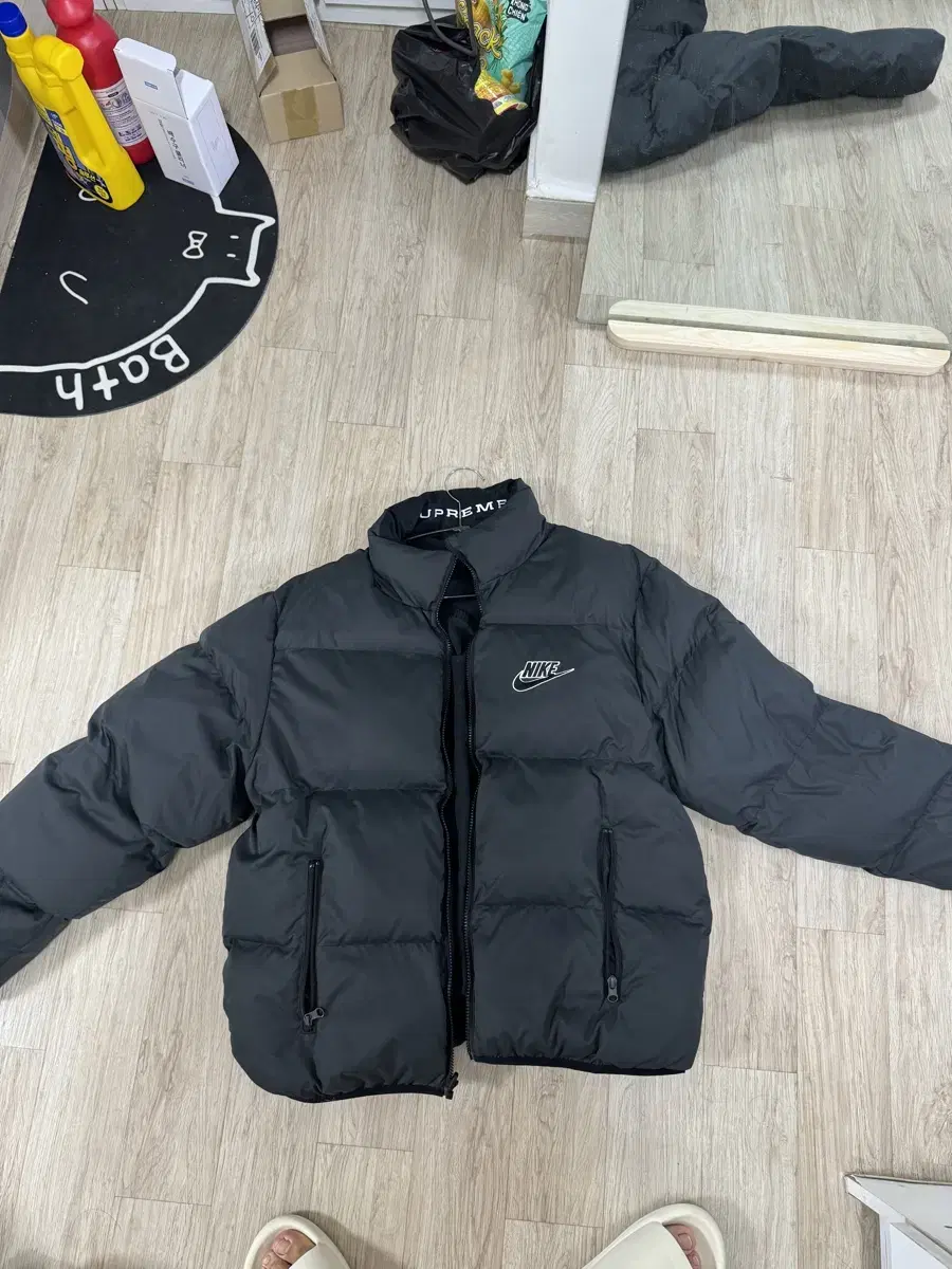 [M] Supreme X Nike Reversible Puffer Padded Jacket Black 21SS