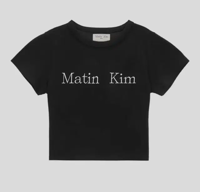 Matin kim - Logo crop top in black