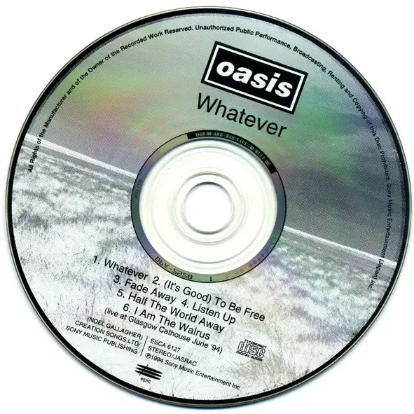 Oasis - Whatever (CD) 일본반 6트랙수록 EX++