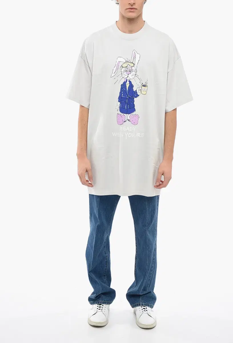 martine rose oversized bunny t-shirt wit